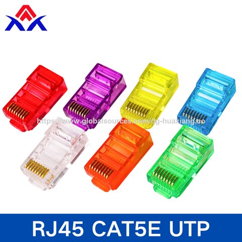 Bestseller RJ45 Cat5e Stecker 8P8C Stecker Goldbeschichtung Stecker Farben UTP.