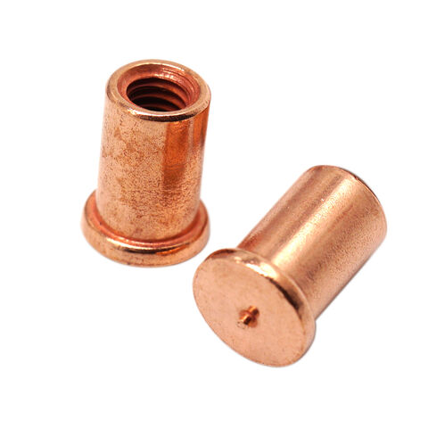 Factory customized high-precision Stainless Steel and Copper Plated Weld Stud Welding screws internal thread nut stud