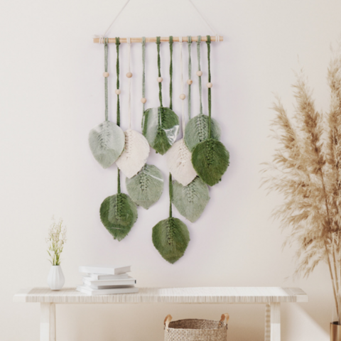 Tapeçaria de folha de corda de algodão boêmio - Decoração de parede boêmia artesanal para quartos, tapeçaria de parede for sale at factory direct price