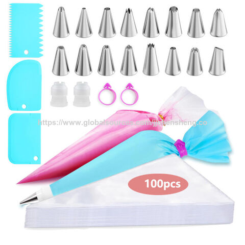 Conjunto de 36 peças de ferramentas para decoração de bolos, incluindo sacos de pasteleiro e bicos russos para confeitaria for sale at factory direct price