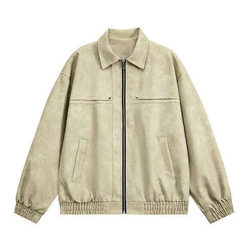 Custom PU polo leather retro vintage jacket for men for sale at factory direct price