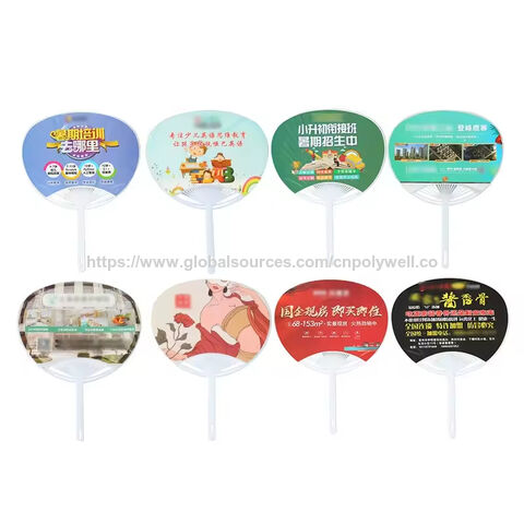 Factory Direct Sale Various Styles Cartoon Customized Logo Plastic Fan ...