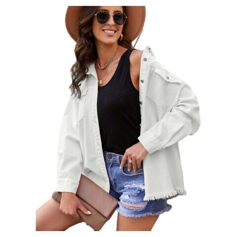 Großhandel Hot Selling Washed Denim Jacke Frühling Herbst Oversized Einreihige Langarm Casual Mantel