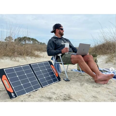 Kit Solar Portátil de 100W al por Mayor con Controlador GaN para Camping/Fuera de la Red