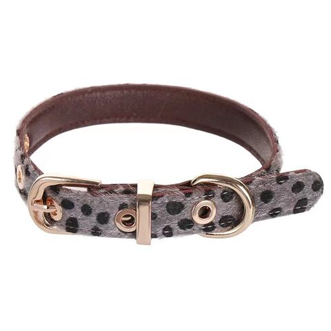 Venta al por mayor de fábrica, collares ajustables para mascotas con estampado de leopardo y pelo de caballo, arneses para perros y correas para mascotas de moda for sale at factory direct price