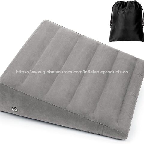 Aufblasbares PVC-Beinkissen, multifunktionales aufblasbares Schrägkissen, Plüschkissen, tragbares Rückenlehnen-Lendenkissen, Lagerware