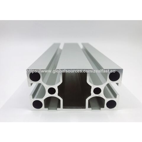 Perfiles de aluminio OEM 40X80 al por mayor en stock, corte CNC plateado anodizado, extrusión de aluminio industrial perfecta, perfil con ranura en T