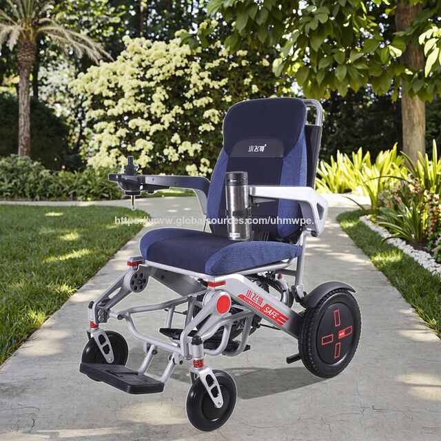 Kursi Roda Listrik Lipat Kapasitas 120kg untuk Lansia, Kursi Roda Listrik Ringan Portabel untuk Perjalanan for sale at factory direct price