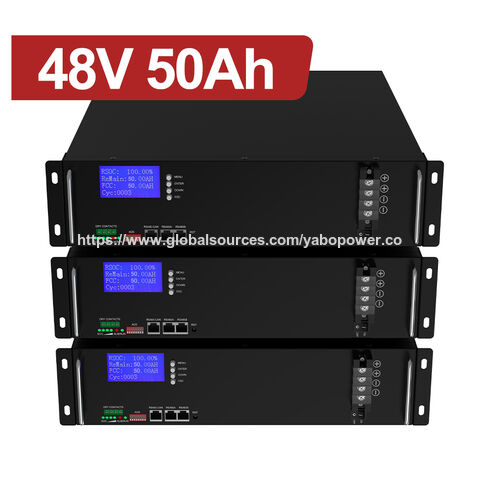 Batterie Lithium YABO 48V 50Ah Montée en Rack, Compatible Solaire pour Micro-réseaux avec Cycles de Décharge Profonde & Faible Auto-décharge - Solution de Stockage d'Énergie Solaire for sale at factory direct price