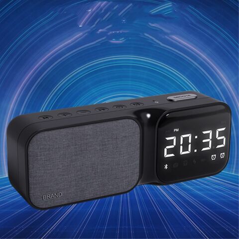 Radio Despertador Dual con Altavoz Bluetooth y Pantalla LED Grande, Radio FM, Comunicación Auxiliar, Control de Atenuación, Función de Repetición for sale at factory direct price