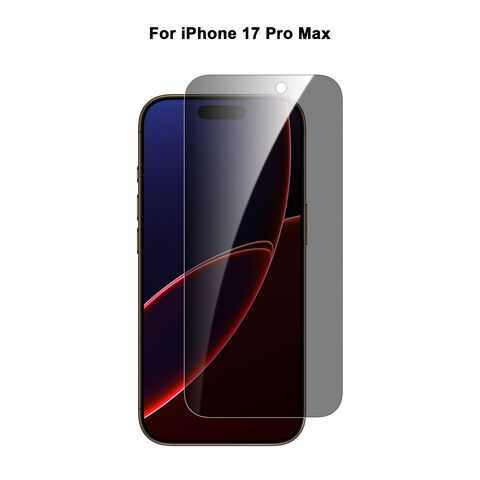 Protector de pantalla de privacidad de vidrio templado con tacto suave para iPhone 17 Pro Max