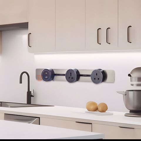 Multi Outlets Power Rail Track Socket New Style Wall Mounted Removable ...
