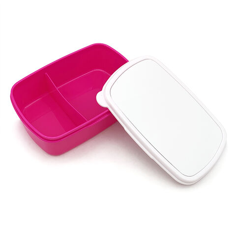 Lancheira Bento de Plástico Ecológico para Crianças e Adultos, Sublimação em Branco, Estilo Japonês com Divisória, de Venda Quente