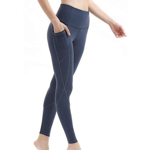 Yoga-Hosen mit hohem Bund für Damen mit Taschen, butterweiche Leggings für das Training, Bauchkontrolle for sale at factory direct price