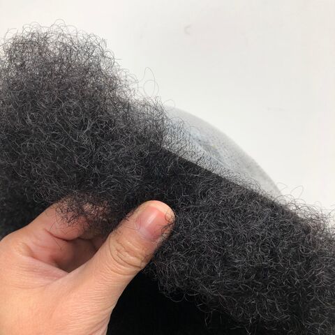 Oem Afro Toupee For Black Men Kinky Curly Human Hair Piece Afro