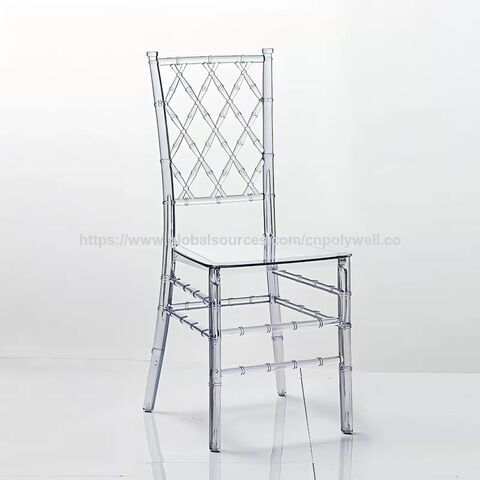 Meilleure vente : Chaise Tiffany transparente démontable, empilable, Chiavari en acrylique pour mariages, banquets d'hôtel et événements