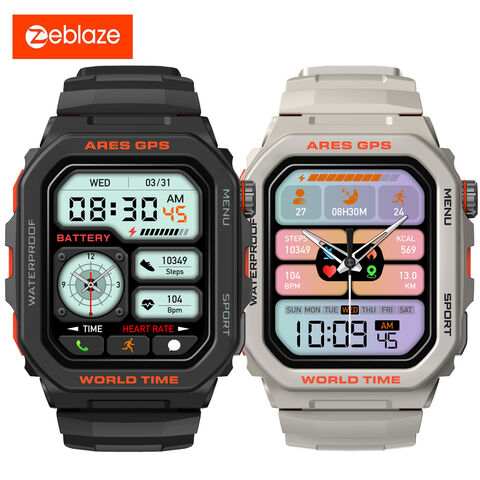 Smartwatch Zeblaze Ares con GPS integrado, asistente de voz Alexa, llamada Bluetooth, frecuencia cardíaca, saturación de oxígeno en sangre, control del sueño y salud.