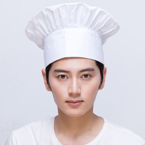 Toques de travail pour chefs d'hôtel, hommes et femmes, calots hauts en tissu pour restaurant, boulangerie, pâtisserie, boutique de desserts, toques de cuisine blanches for sale at factory direct price
