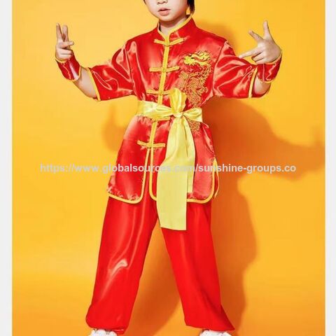 Traje de artes marciales para niños - manga corta y larga para estudiantes de primaria - estilo de actuación Tai Chi