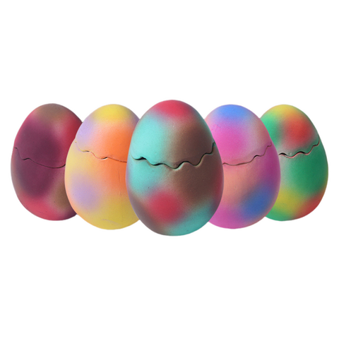 Bola de brinquedo de látex colorida em forma de ovo para animais de estimação, com algodão elástico, bola para cães anti-mordida, brinquedo para moer os dentes, acessório para animais de estimação for sale at factory direct price