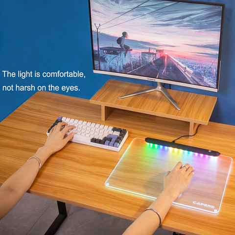 Neues Design Wasserdichtes RGB Gaming Mauspad mit Vollflächigem Hartglas for sale at factory direct price