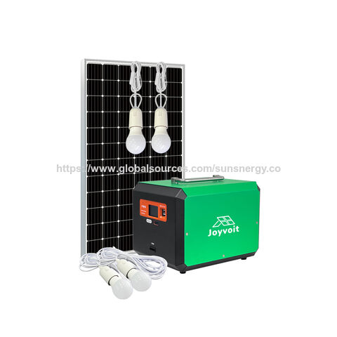 Système d'énergie solaire compact et abordable pour utilisation insulaire, 80W, facile à installer, système solaire hors réseau avec TV et ventilateur pour la maison