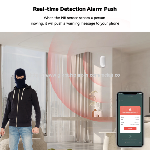 Détecteur de Mouvement Intelligent Zigbee PIR en Gros pour Maison Connectée, Double Capteur PIR TUYA, Compatible avec l'Application Tuya ou Smart Life for sale at factory direct price