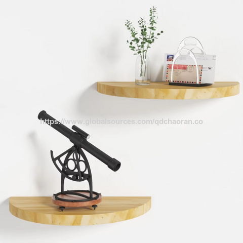 Estante de Pared Semicircular Moderno de Madera Maciza, Actualización 2025, Estantes Decorativos para el Hogar, Estantería de Almacenamiento, Muebles para Sala de Estar y Dormitorio for sale at factory direct price