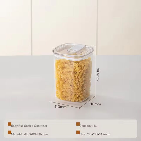 Juego de Contenedores Apilables de Plástico Herméticos para Alimentos al por Mayor ANYA, Botes Transparentes para Alimentos Secos y Cereales con Tapa, Organizador de Despensa y Cocina for sale at factory direct price