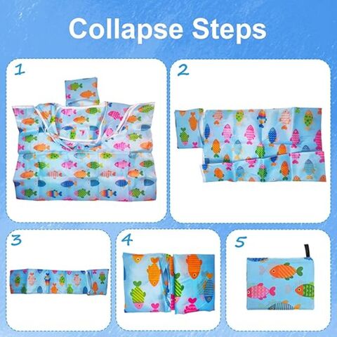 Sacos de compras reutilizáveis extra grandes de 22 kg, dobráveis, para cozinha, sacos de poliéster laváveis, sacolas com bolso