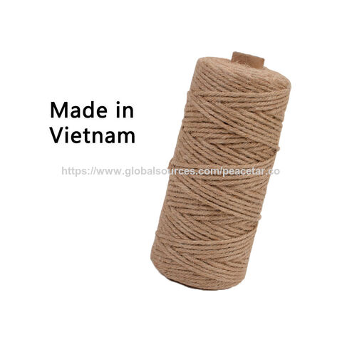 Ficelle de jute de 3 mm. Longueur de 30 mètres, Fabriqué au Vietnam.