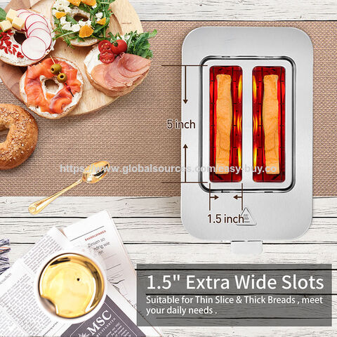 Tenfly Brotfabrikations-Edelstahl-Toaster, kundenspezifische Herstellung, Touchscreen-Sandwichmaker für den Heimgebrauch, Frühstücks-Brottoaster für 2 Scheiben for sale at factory direct price