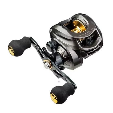 Carretel de Baitcasting de Alta Velocidade 6.3:1, Novo Carretel de Liga de Alumínio com Roda de Fundição de Metal Prateado para Pesca