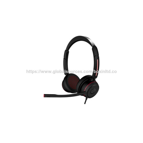 UC-006 Headset für Lieferantenteams mit ANC und ENC Mikrofon, komfortablen Ohrpolstern und Ein-Knopf-Stummschaltung für Büro/PC/Teams & Zoom
