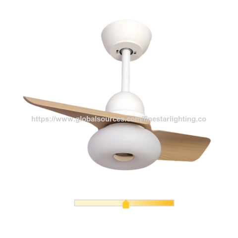Ventilateur de plafond LED 32" 24 pouces avec lumière, gradation infinie, différentes couleurs, pales avec impression bois