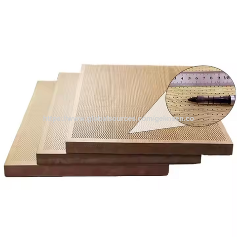 لوحة صوتية مثقبة من خشب MDF أسود لامتصاص الصوت لبناء استوديوهات التسجيل - ألواح خشبية for sale at factory direct price