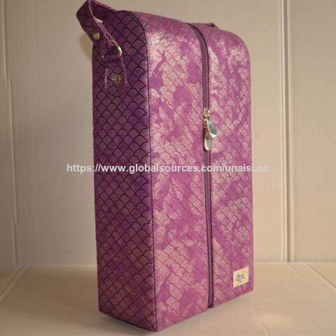 Bolsa de regalo de Navidad de alta calidad para champán, caja para botella de vino para botella doble for sale at factory direct price
