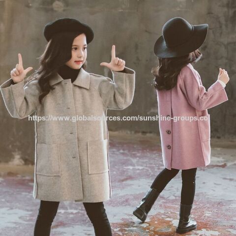 Manteau d'hiver pour filles - Veste chaude et coupe-vent, tendance avec un petit revers et un design élégant. Idéal pour les grossistes et les distributeurs. for sale at factory direct price