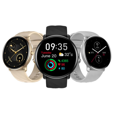 Zeblaze GTR 3 Pro Reloj Inteligente Fitness y Bienestar con Pantalla AMOLED, Acero Inoxidable 316L para Mujer