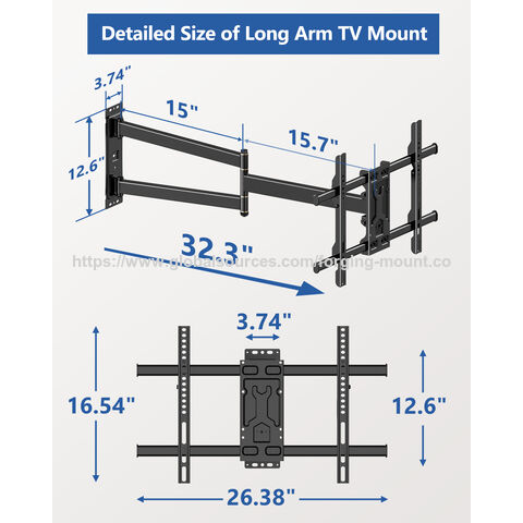Forging Mount Corner Tv Wall Mount Long Arm Tv Mount Bracket For 32"-75