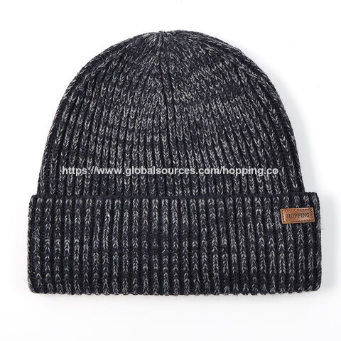 Bonnet en maille grise sophistiqué