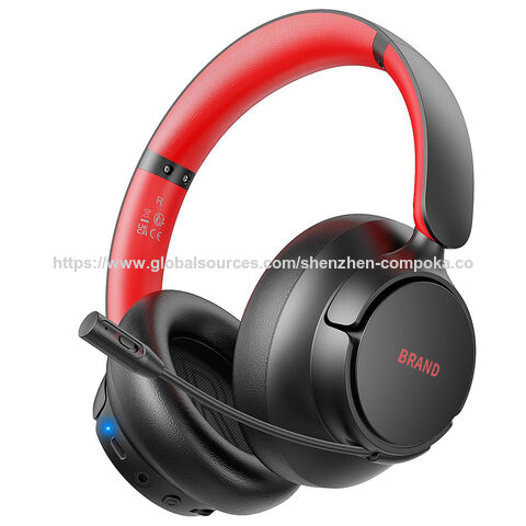 Nouveau Casque Gaming sans Fil Over-Ear 2025 avec Suppression de Bruit ENC pour Jeux