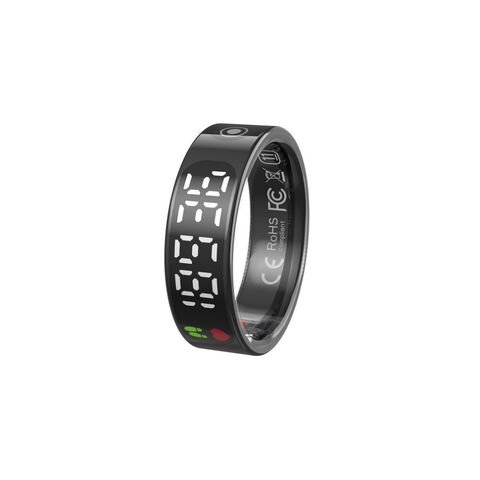 Bague Connectée en Gros NYJ05 Boîtier en Acier Inoxydable IP68 Étanche, Multiples Modes Sportifs, Contrôle Tactile pour Festivals