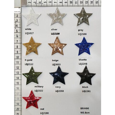 Estrellas Termoadhesivas para Decoración de Manualidades en Prendas, Múltiples Colores Disponibles