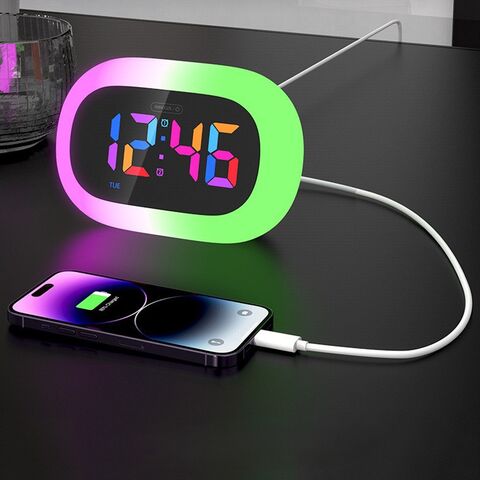 Reloj digital 2 en 1 con luz nocturna y alarma - Ideal para mayoristas