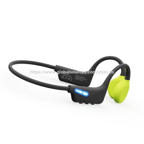 Pabrik 8 tahun Earphone Konduksi Tulang 32GB memori IPX8 tahan air dengan lampu pernapasan