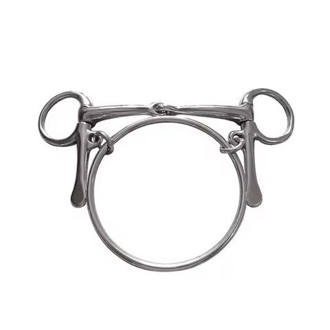 Venta al por mayor 2024 de la mejor calidad de acero inoxidable para caballos, bocado con carrillera de doble rodillo for sale at factory direct price