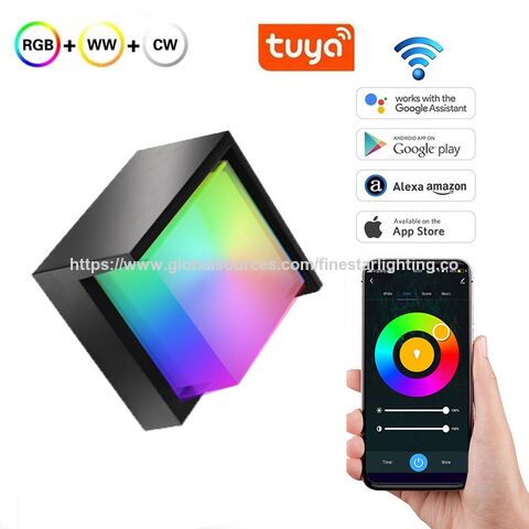 Luminária de Parede Inteligente TUYA WIFI RGB para Pátio Externo IP65 à Prova D'água, Luzes LED para Pátio for sale at factory direct price