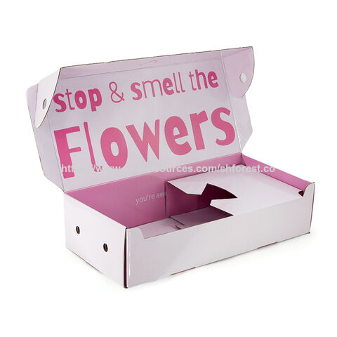 Geschenkverpackung aus rosa Trockenblumen, Geschenkverpackungen für Kerzen, Aromatherapie, Kleidung, Lebensmittel, Wellpappe-Versandkarton for sale at factory direct price