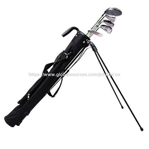 Saco de golfe com suporte, leve, à prova de água, em couro OEM com logótipo personalizado para desporto de golfe